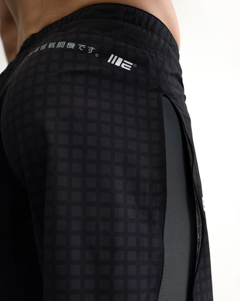 Grid Tech (Black) 2-in-1 Gladiator Shorts - Image 4